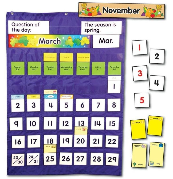 Free Pocket Chart Calendar Numbers | Ten Free Printable