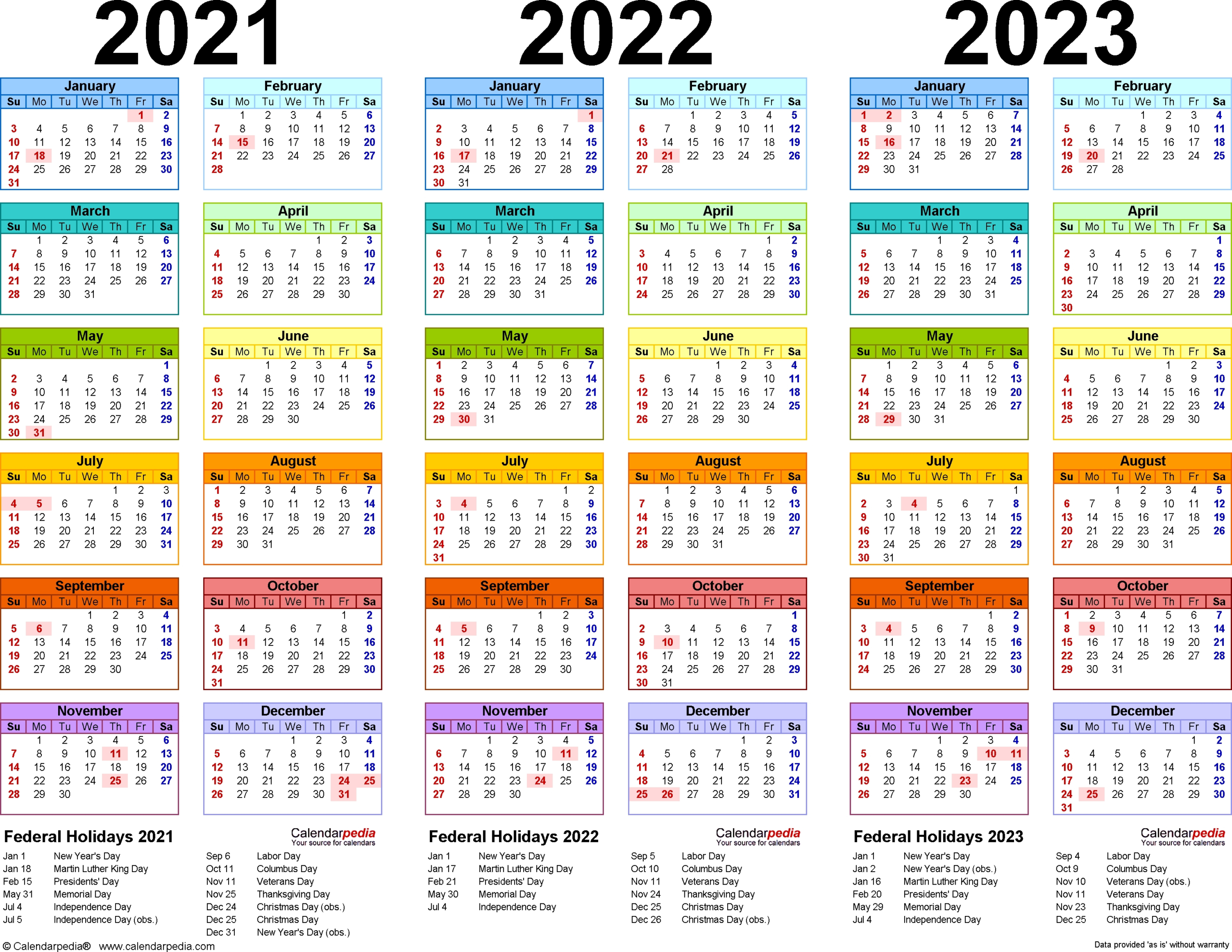 Free Prinable Calenders 2020 To 2023 - Calendar