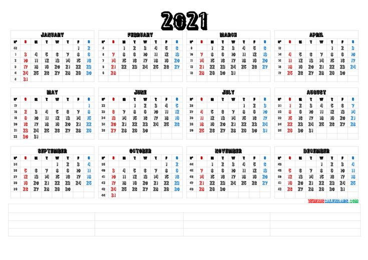 Free Printable Calendar 2021 Monthly No Download In 2021
