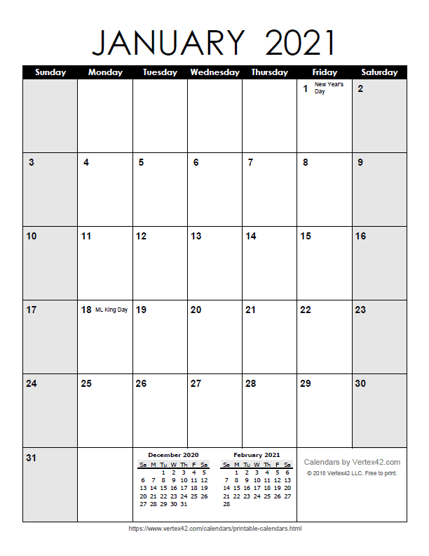 Free Printable Calendar - Printable Monthly Calendars