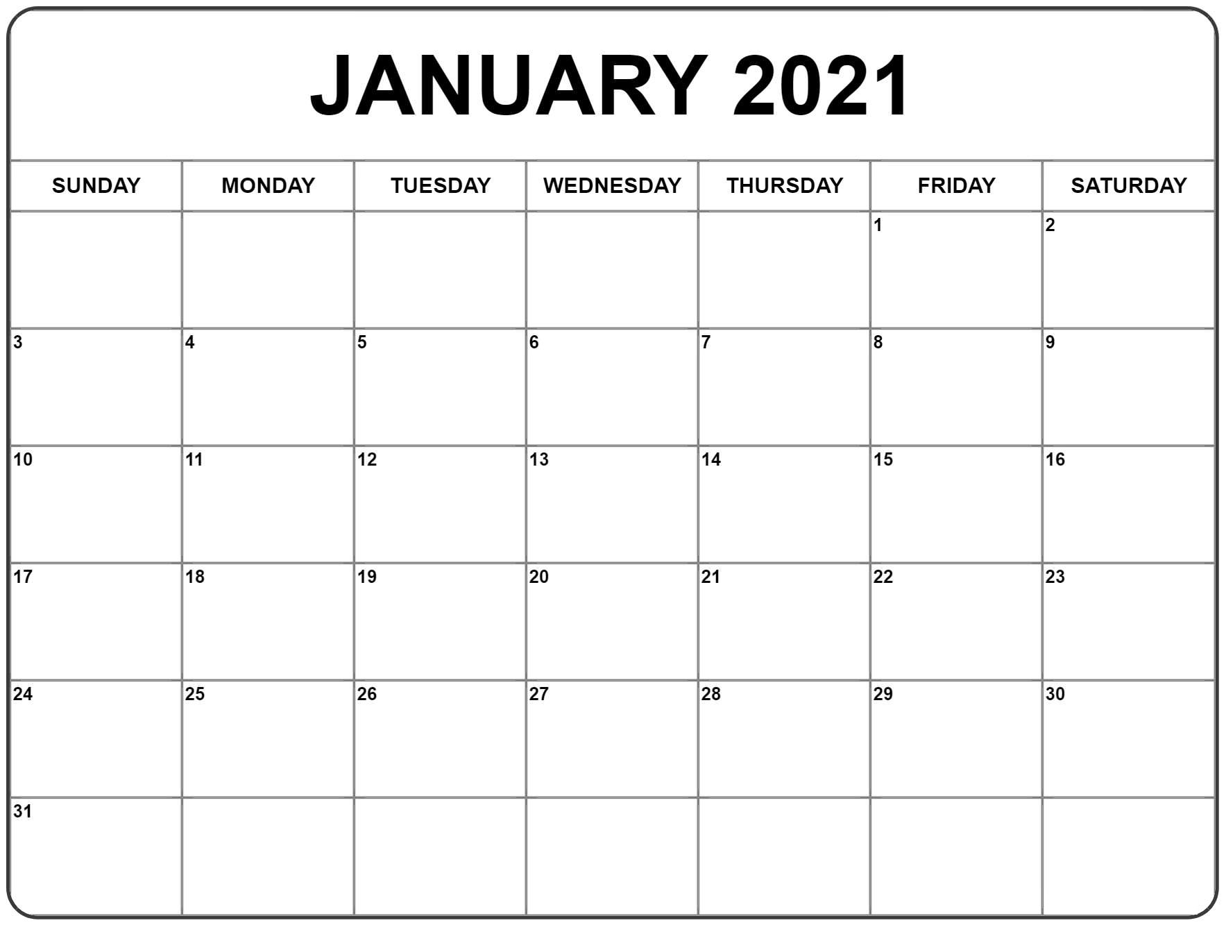 Free Printable Editable 2021 Calendar Design : Writable