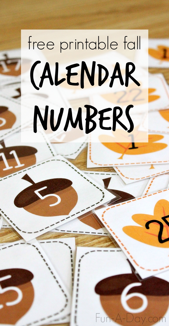 Free Printable Thanksgiving Calendar Numbers 1-31 | Month