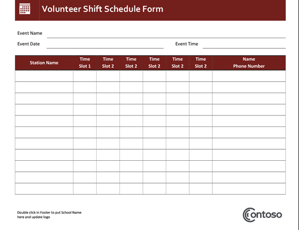 Hourly Schedule Template | Free Word Templates
