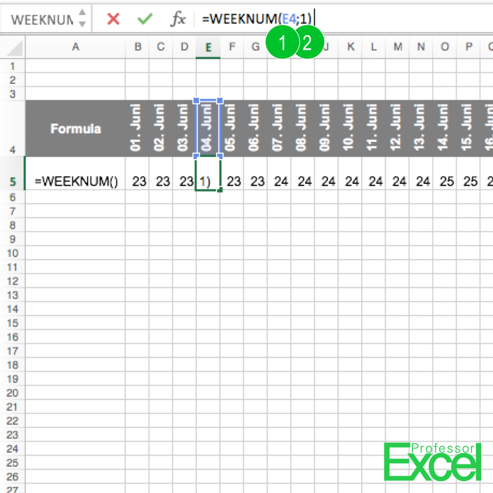 How To Get The Week Number In Excel | Professor Excel