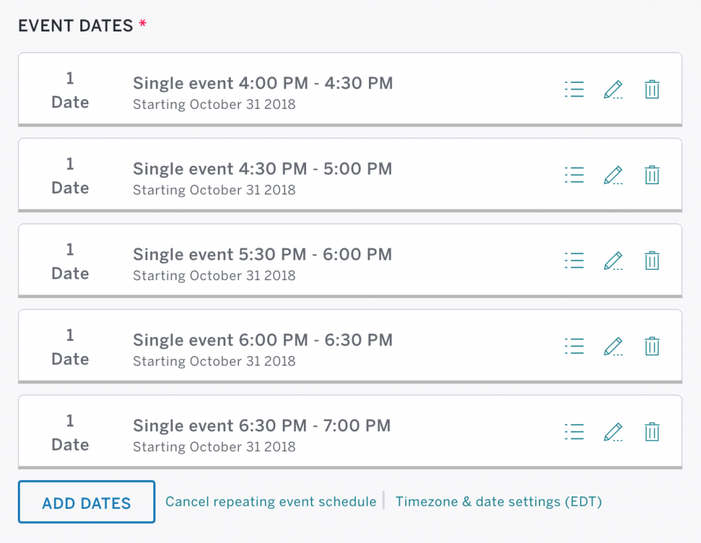 How To Manage Multiple Events With Eventbrite