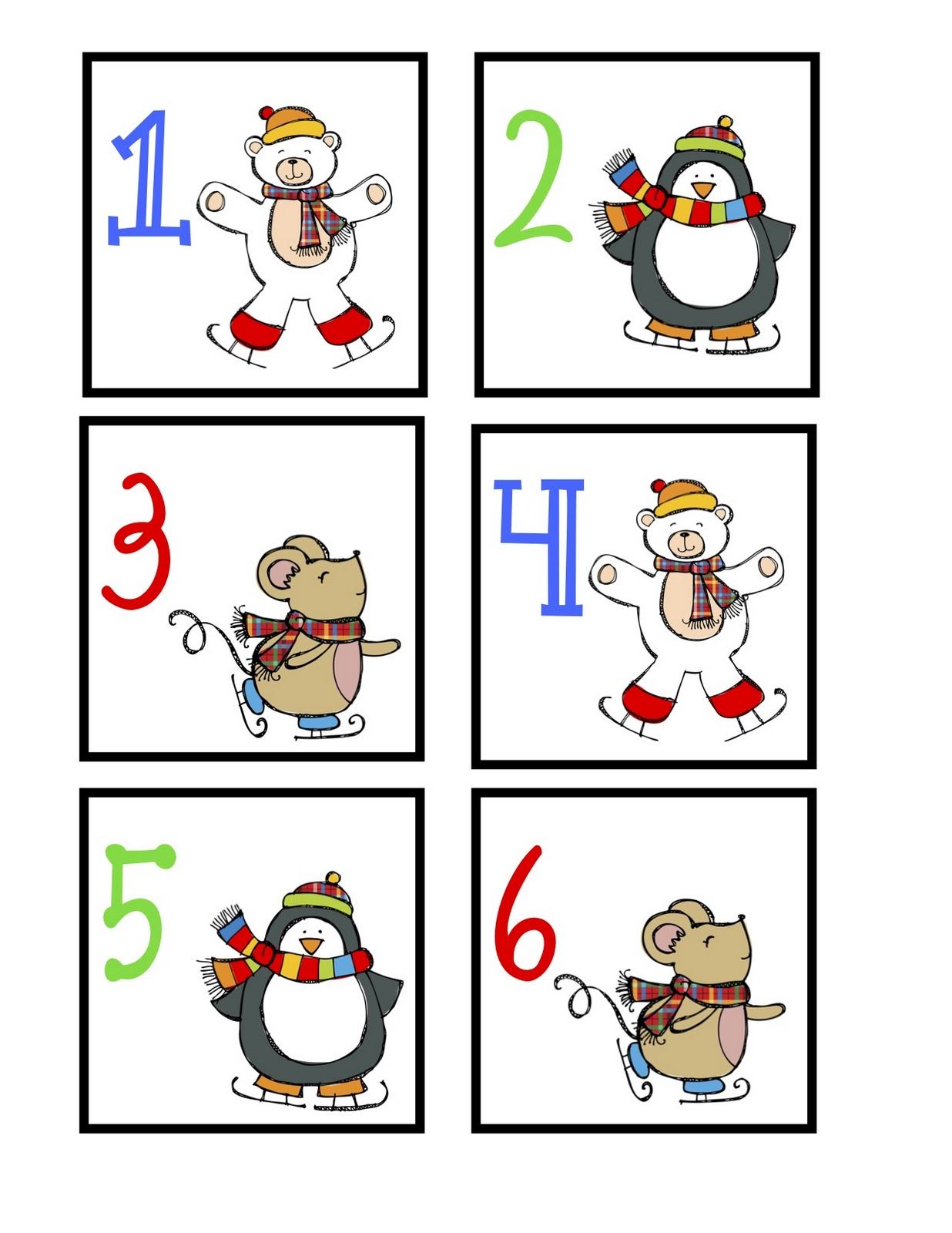 January Calendar Cards - Classroom Freebies