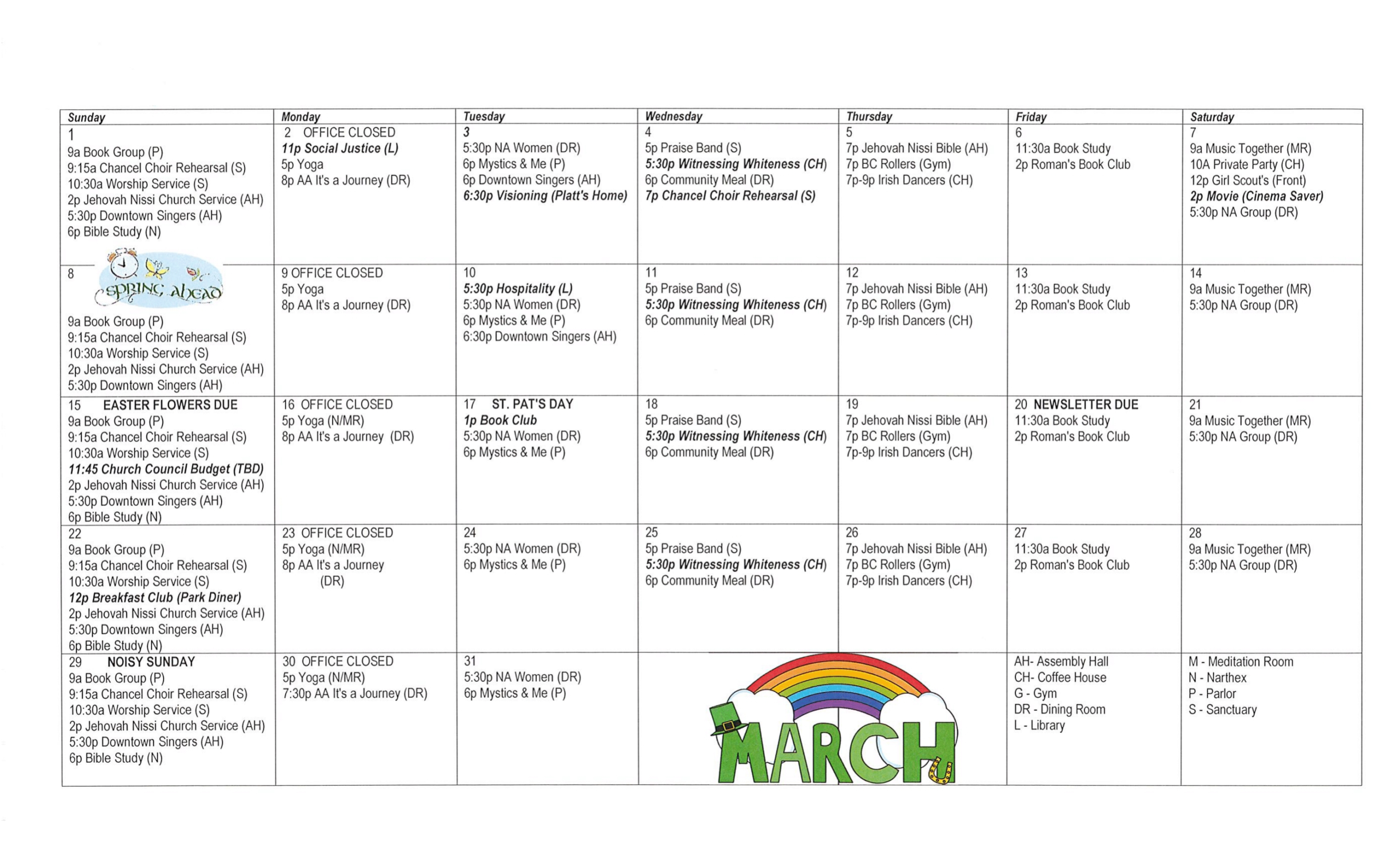 Methodist Church Free Printable Liturgical Calendar 2021