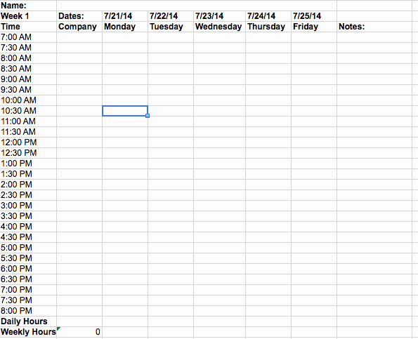 Minute Increment Time Sheet Then Time Sheet Formula Help