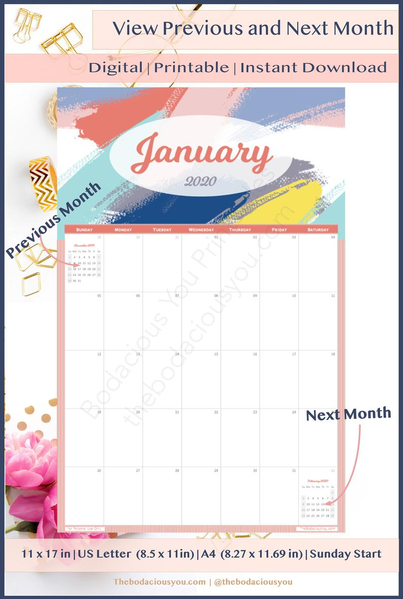 Monday Through Friday 8-5 Calendar :-Free Calendar Template