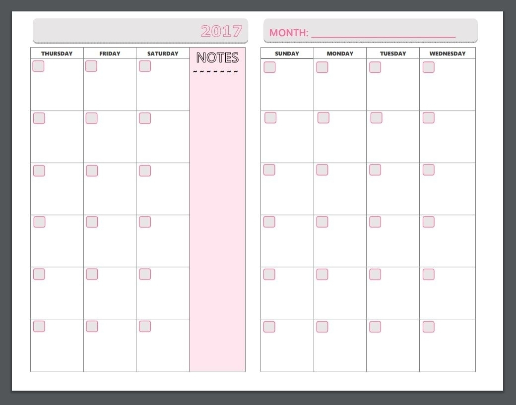 Monday To Sunday Planner | Ten Free Printable Calendar