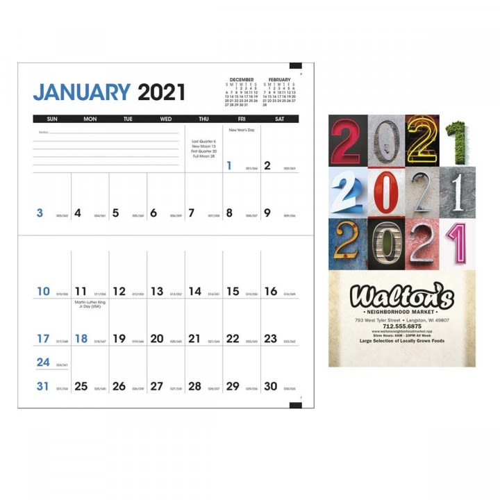 Monthly Pocket Calendar With Photographic Design | Custom