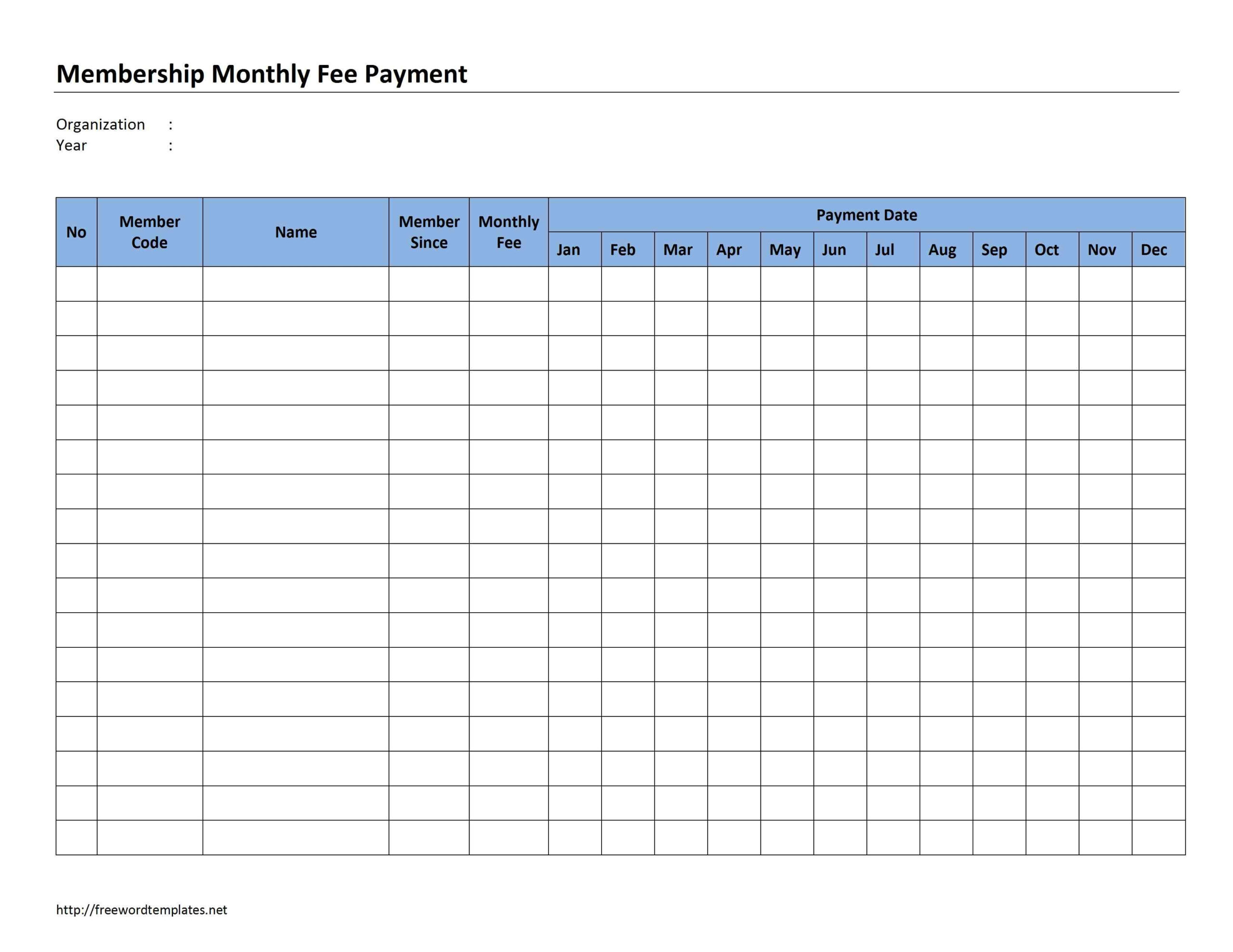 Monthly+Payment+Record+Template | Paying Bills, Schedule