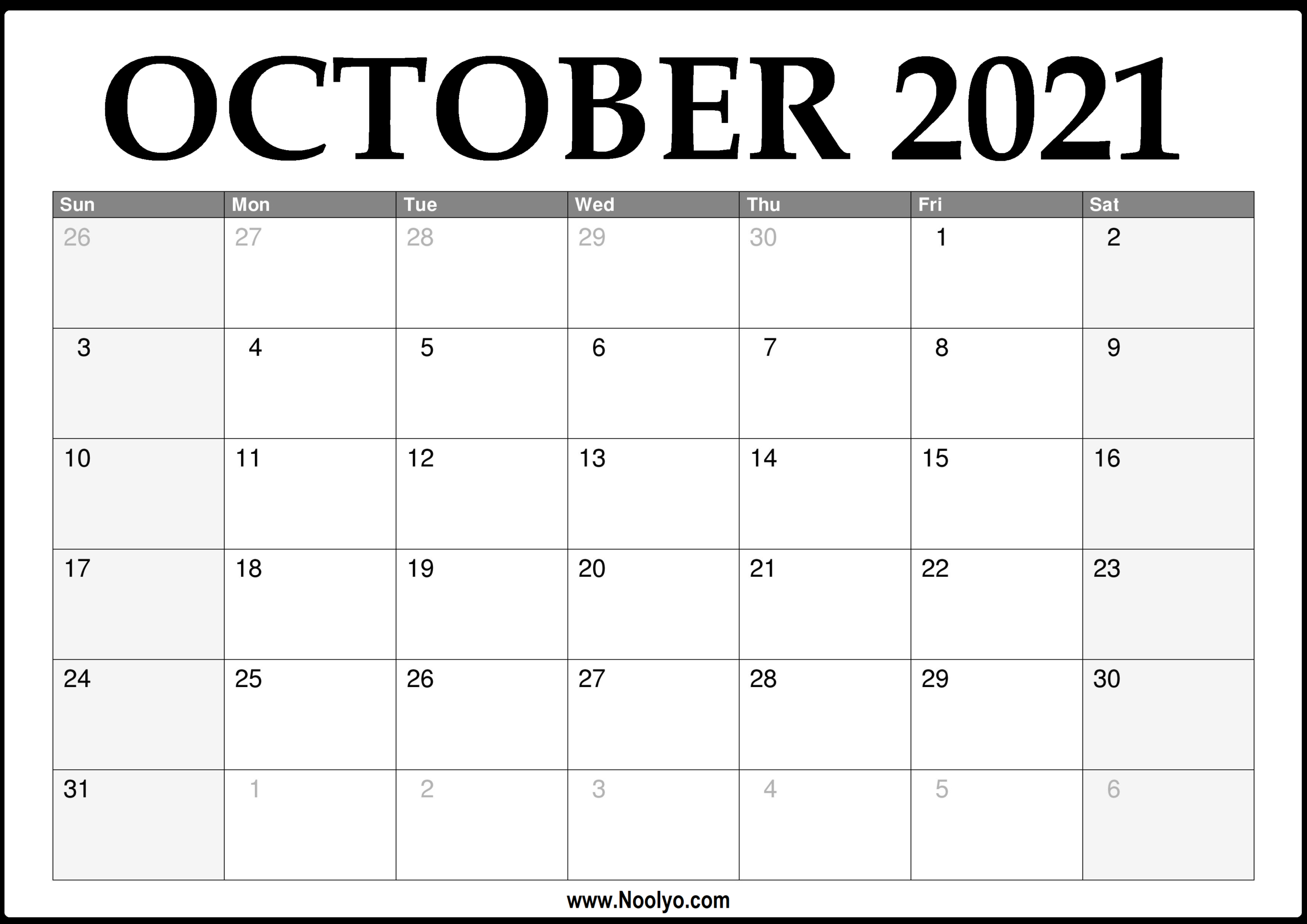 October 2021 Thru December 2021 Calendar | Calendar