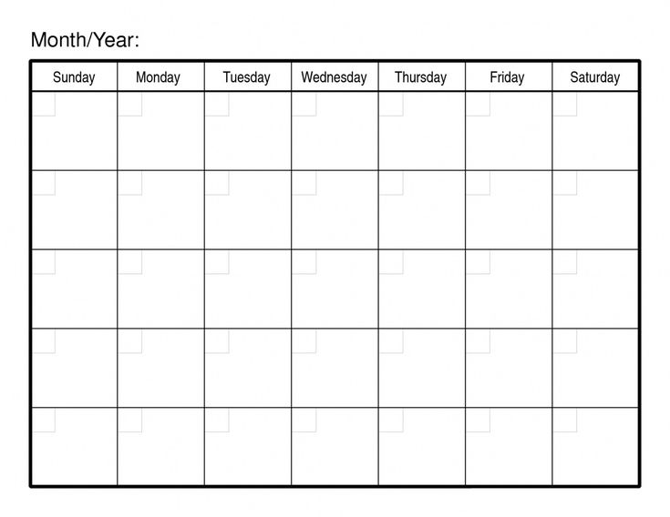 Pick Blank 30 Day Calendar Template | Blank Calendar Pages