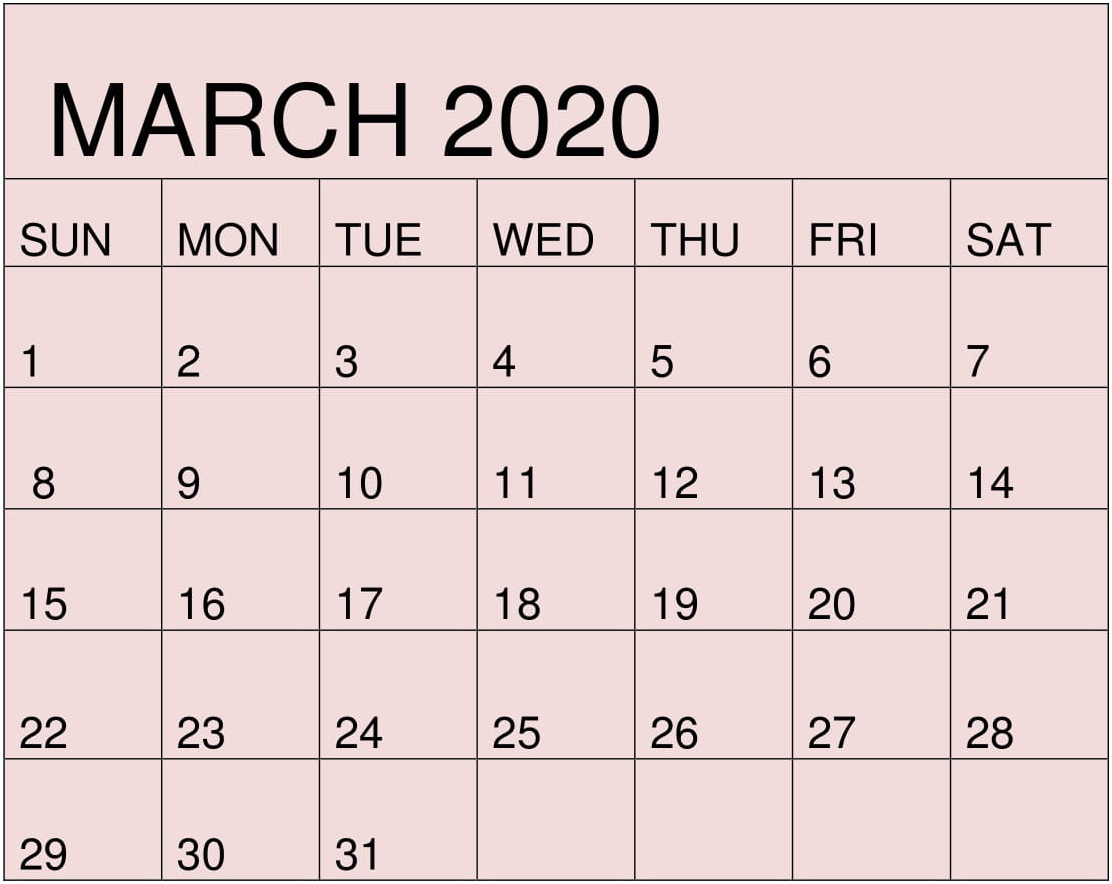Pick Print Free 2020 Monthly Calendars Without Downloading