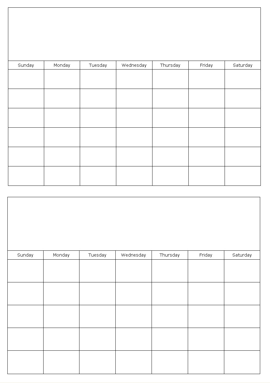 Print Calendar 2 Months | Example Calendar Printable