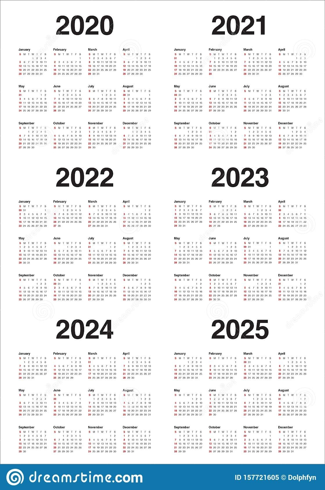 Printable 3 Year Calendars 2021 2022 2023 | Ten Free