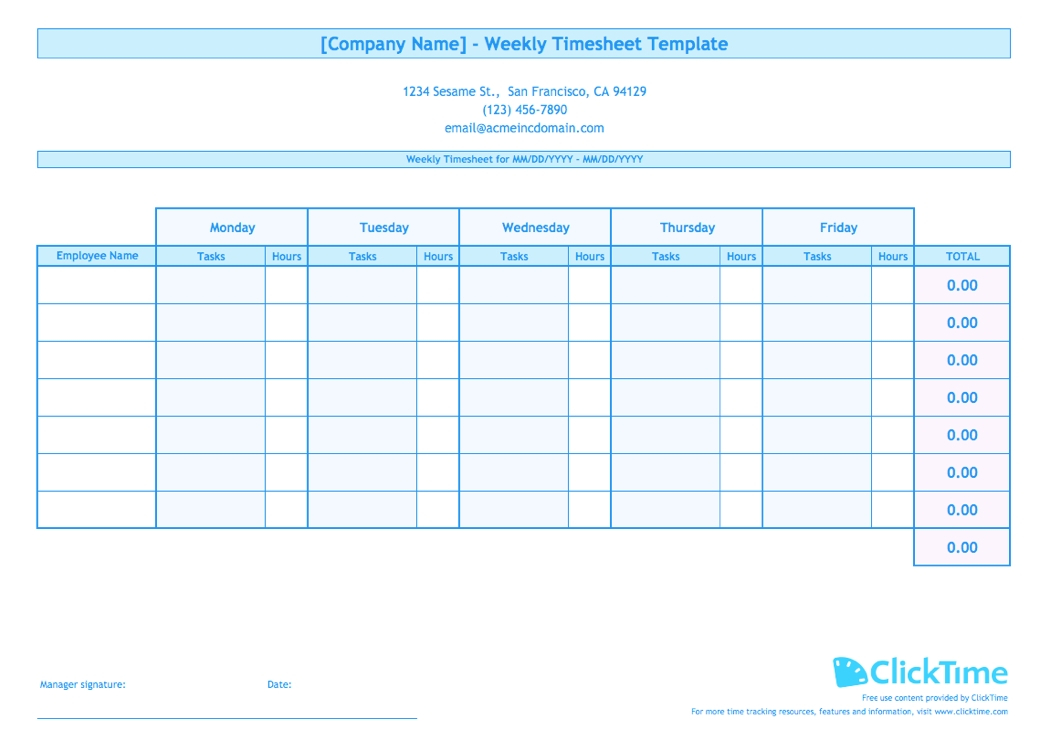 Printable Blank Bi-Weekly Employee Schedule - Calendar