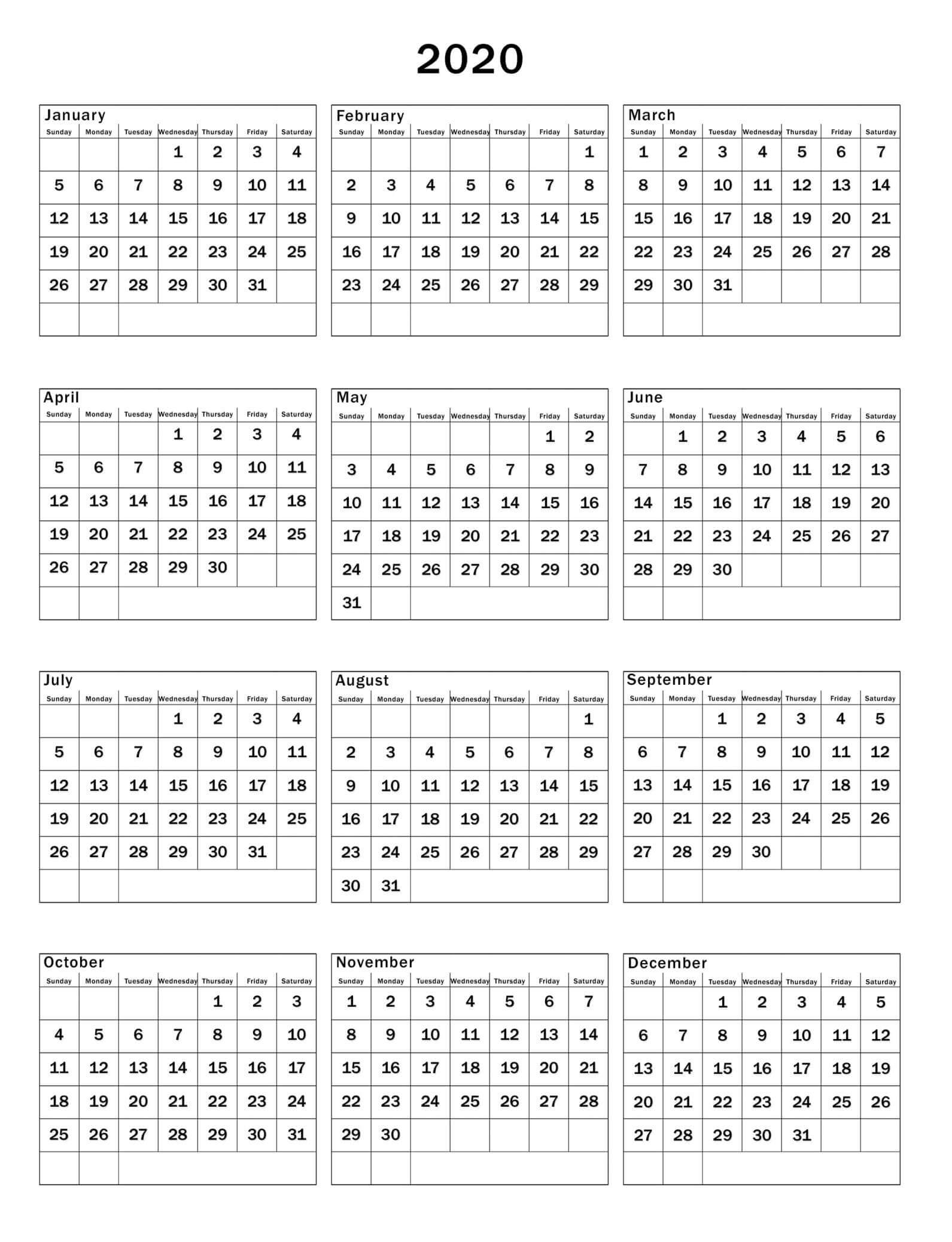 Free Printable Calendar