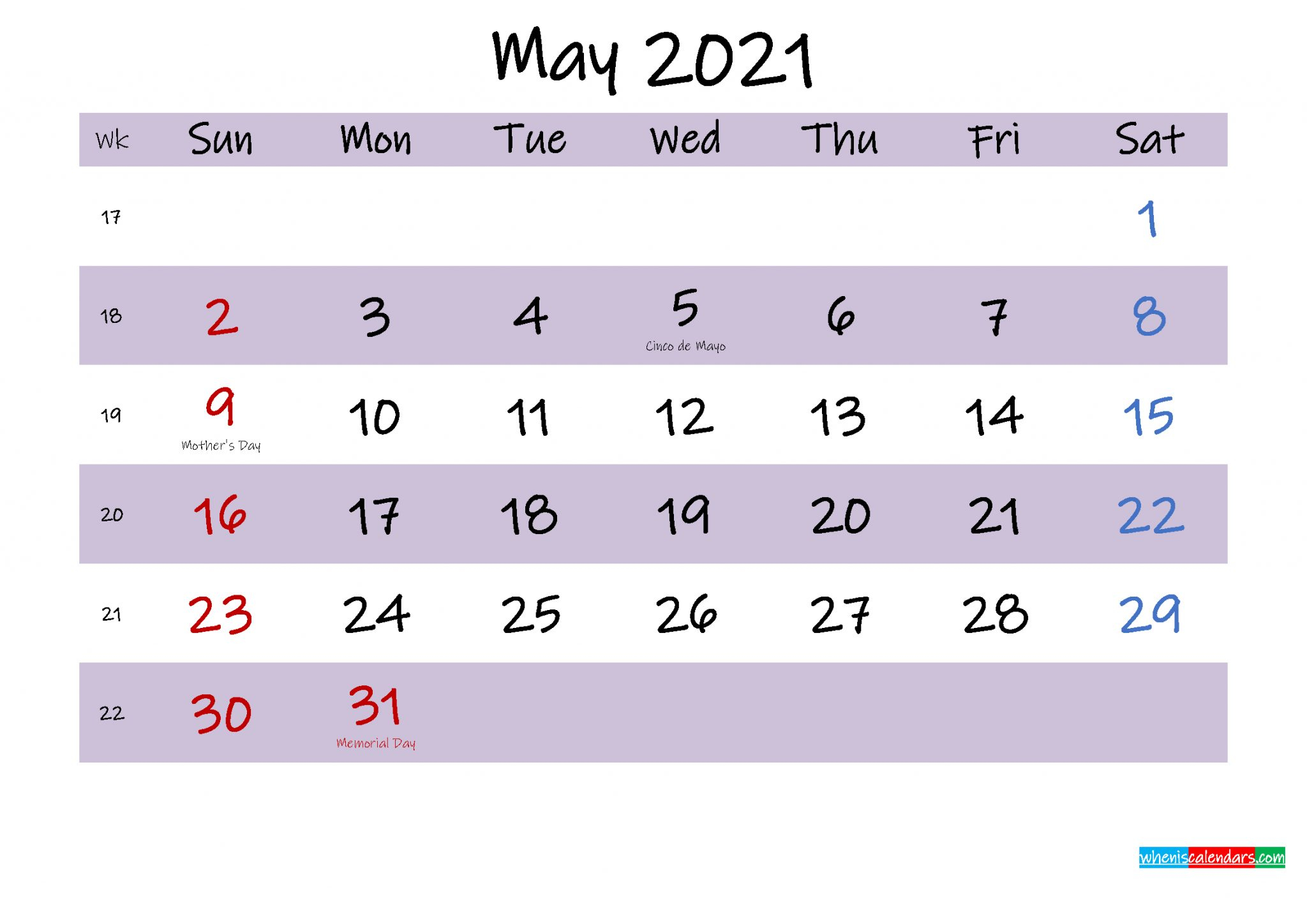 Printable Calendar - Page 3 - Calendar Template 2021