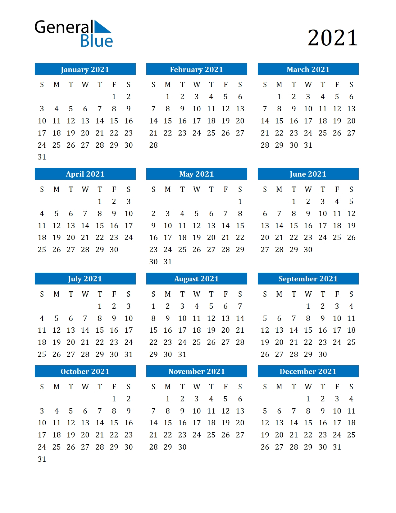 Printable Calendars For 2021 20211 2022 2023 2024 | Month