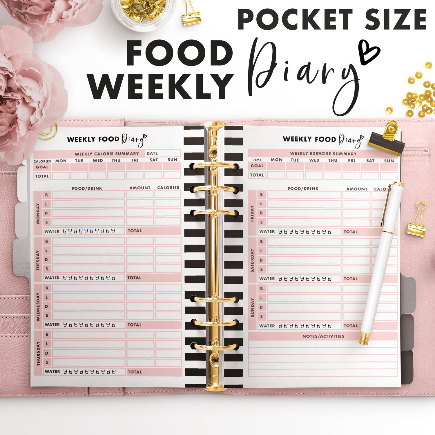 Printable Pocket Inserts Weekly Planner Lv Pm Pocket Kikki