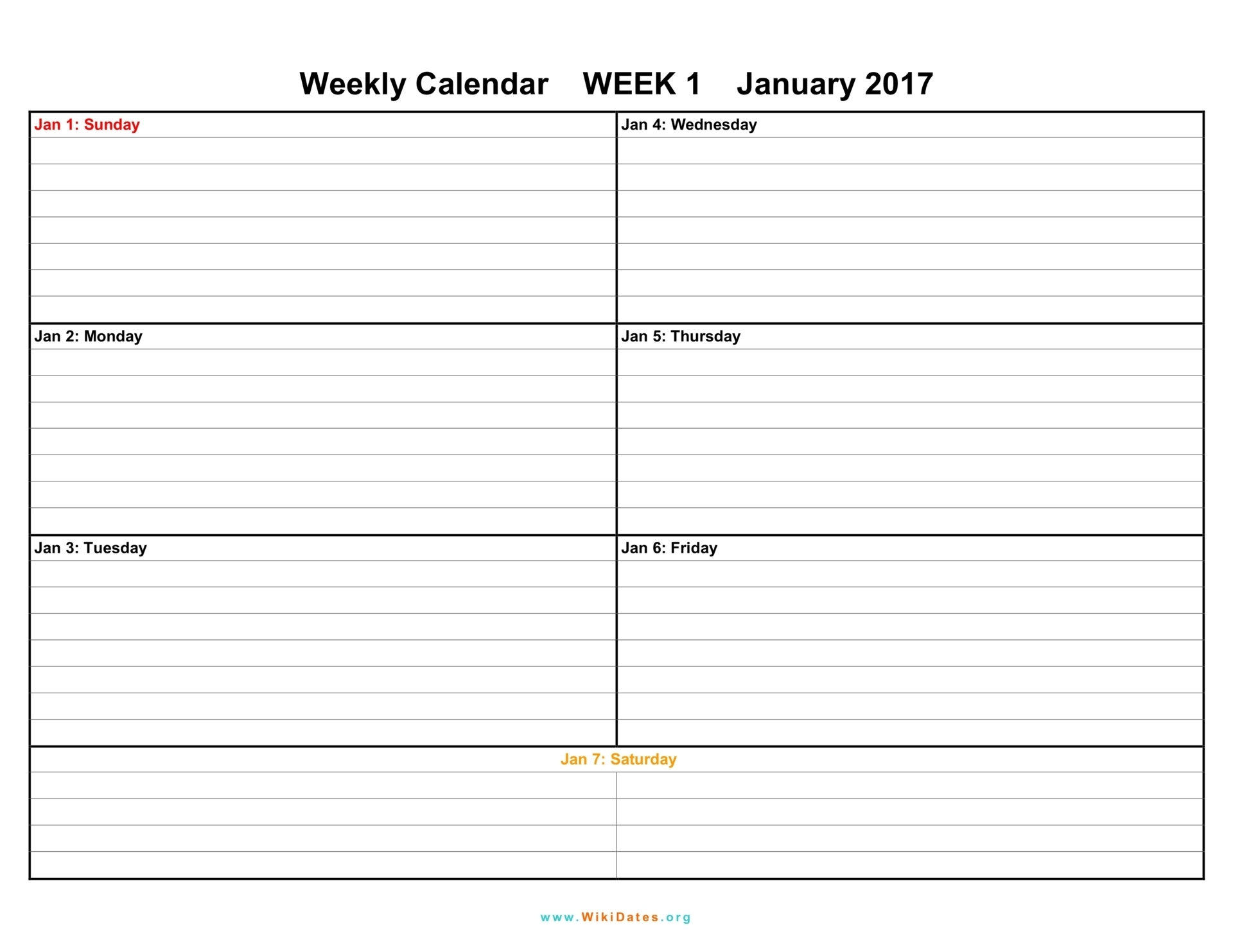 Printable Weekly Calendar With 15 Minute Time Slots
