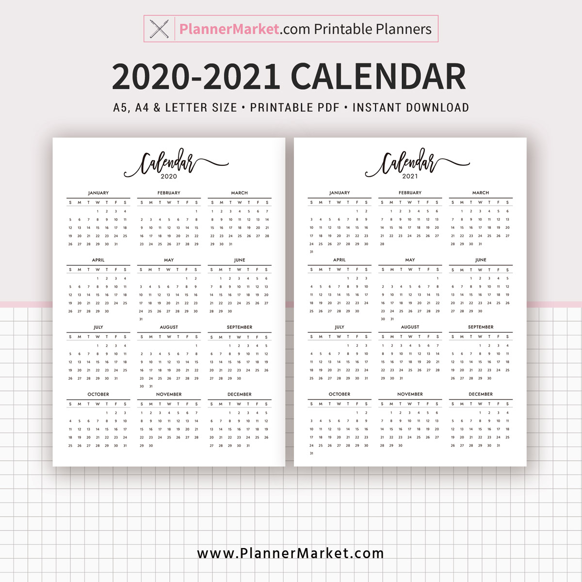 Take Calendar 2020 - 2021 Template | Calendar Printables