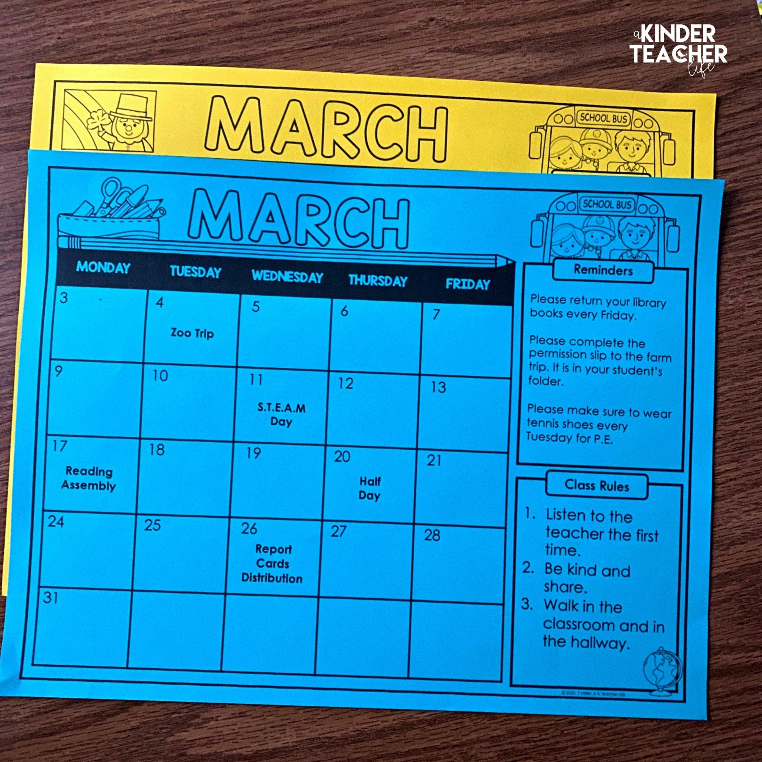 The Free Editable Monthly Calendar Teachers | Get Your