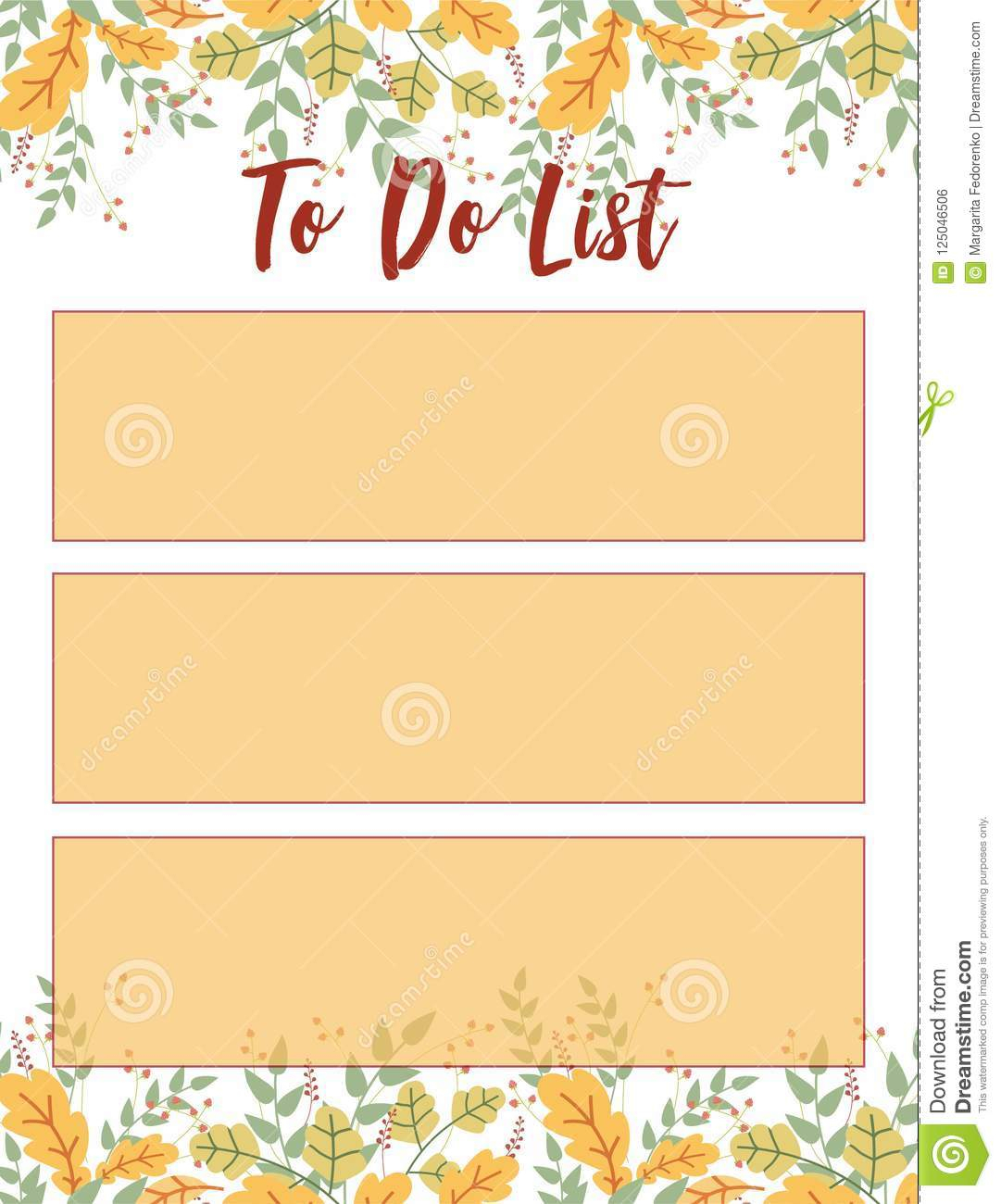 To Do List Stock Vector. Illustration Of Monday, Friday