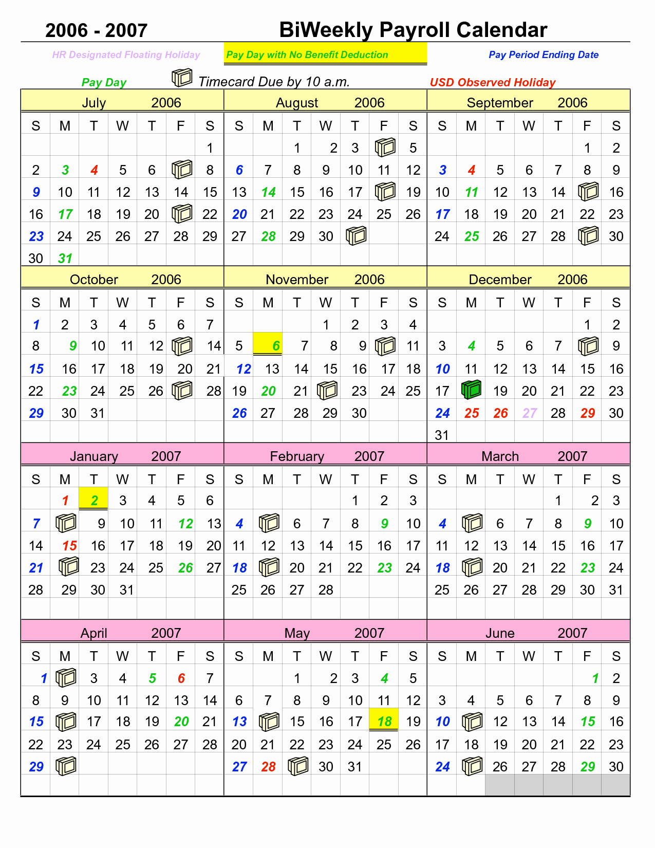 2021 Payroll Calendar Federal Government