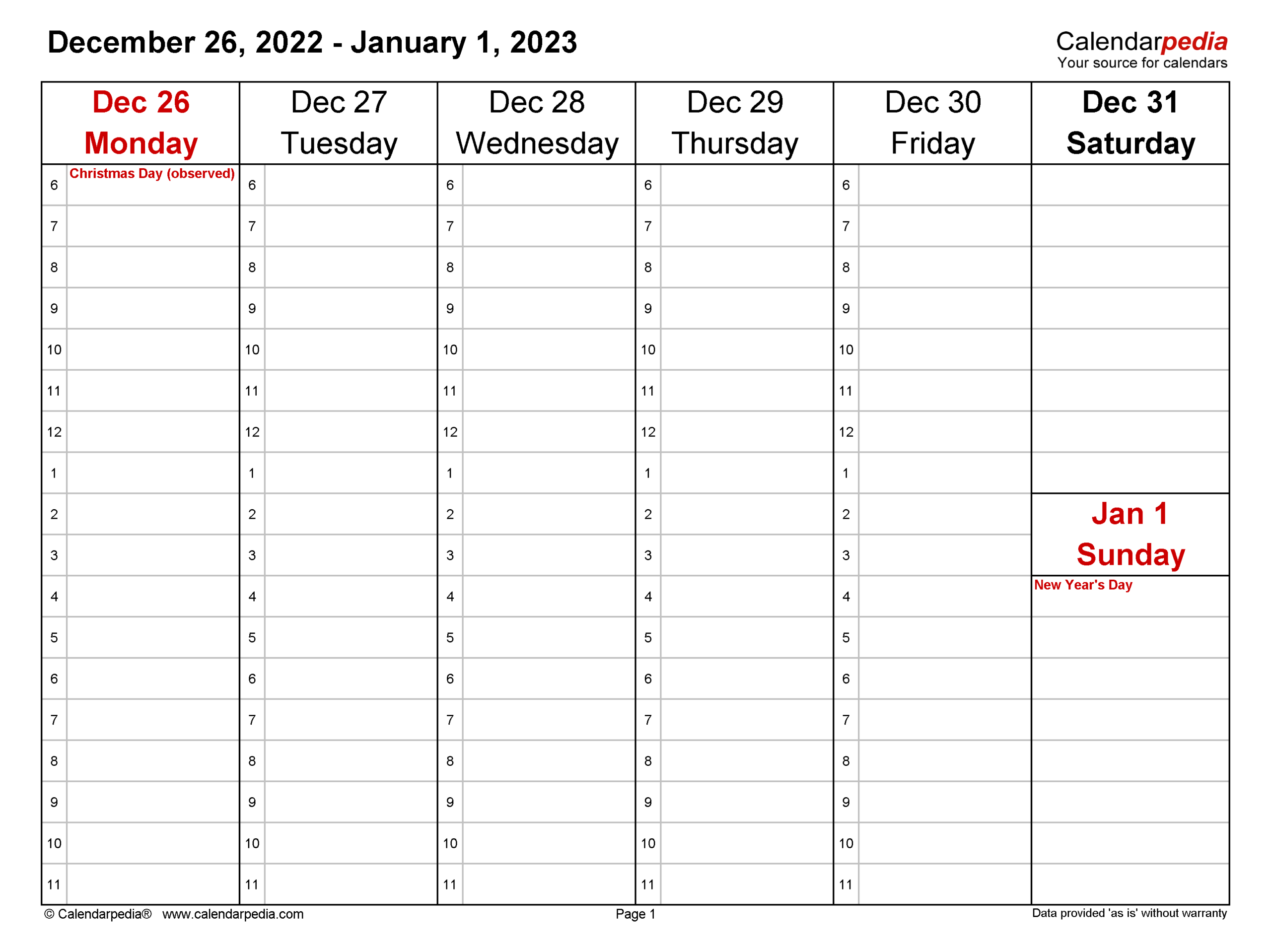 Weekly Calendars 2023 For Pdf - 12 Free Printable Templates
