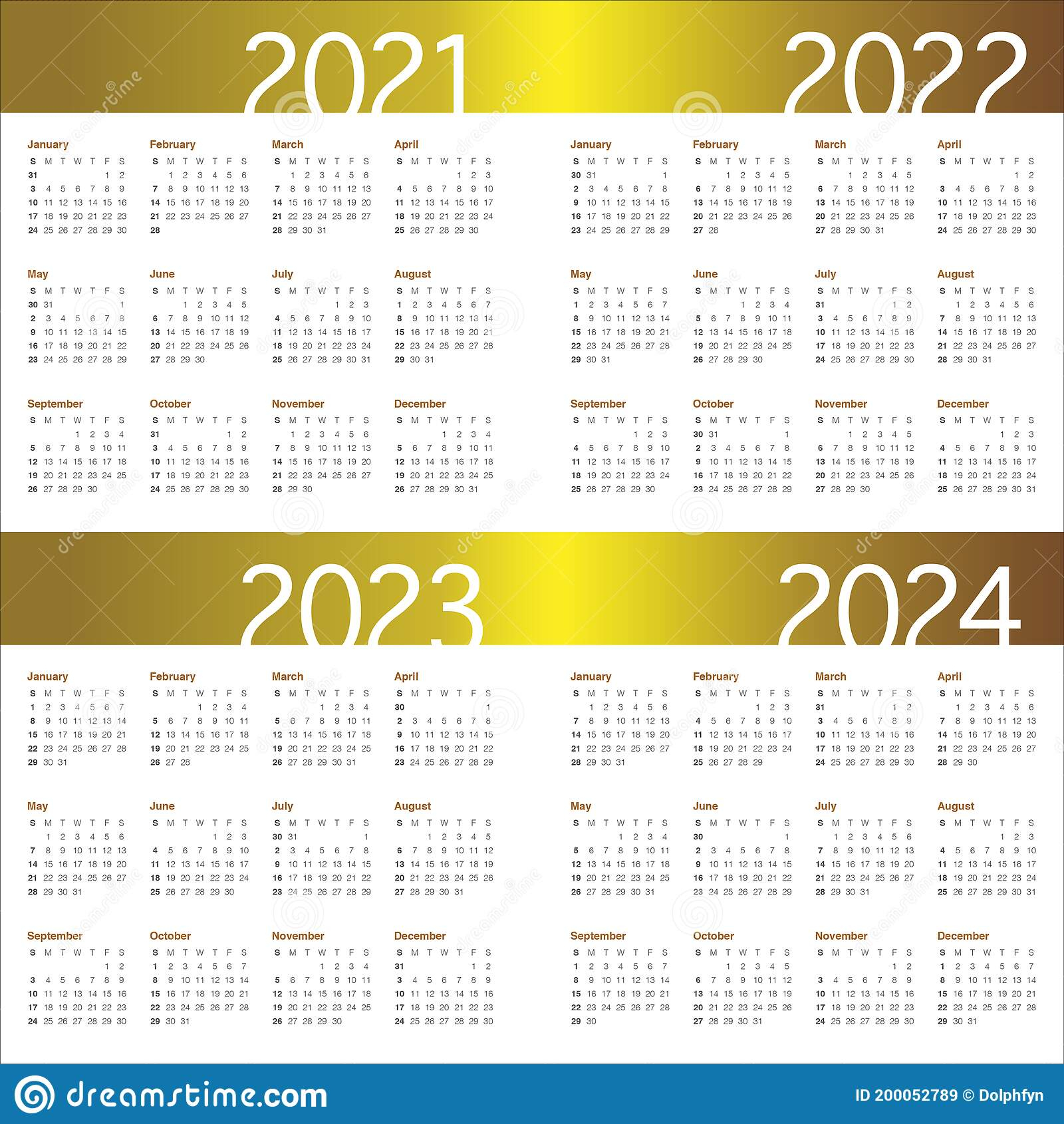 Printable Calendars 2021 2022 2023 2024