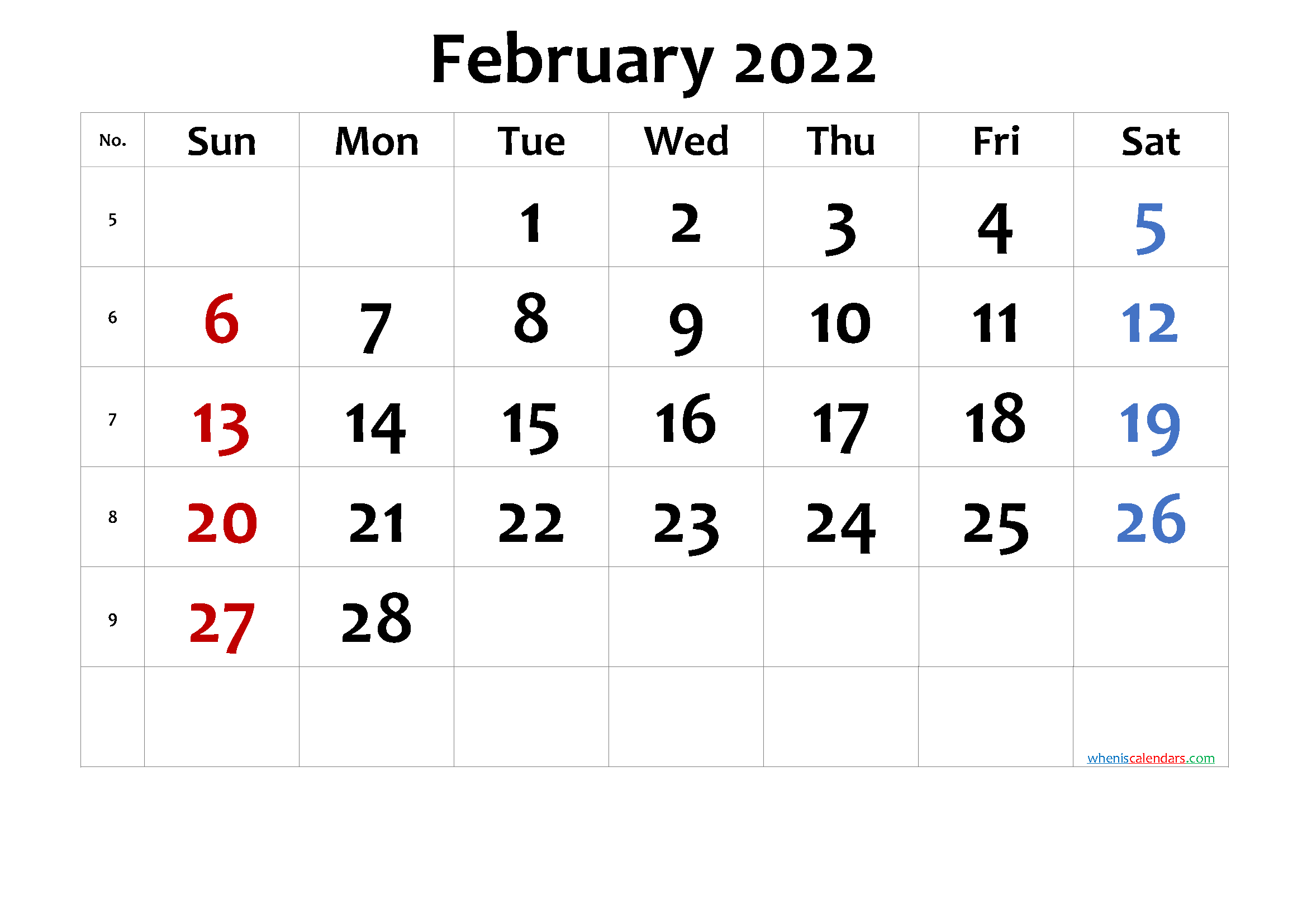 2022 Calendar With Week Numbers Excel - Calendarso