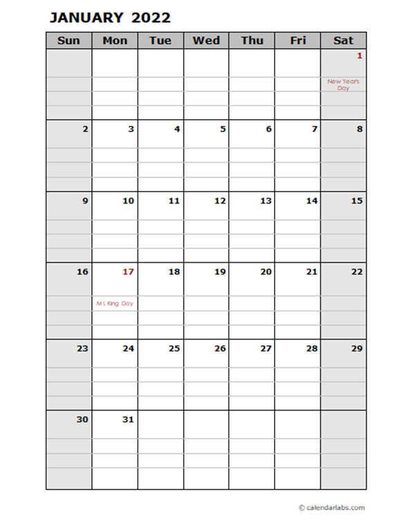 2022 Daily Calendar | February 2022 Calendar