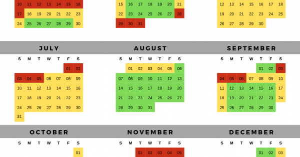 2022 Disney World Crowd Calendar | Printable Calendars 2021