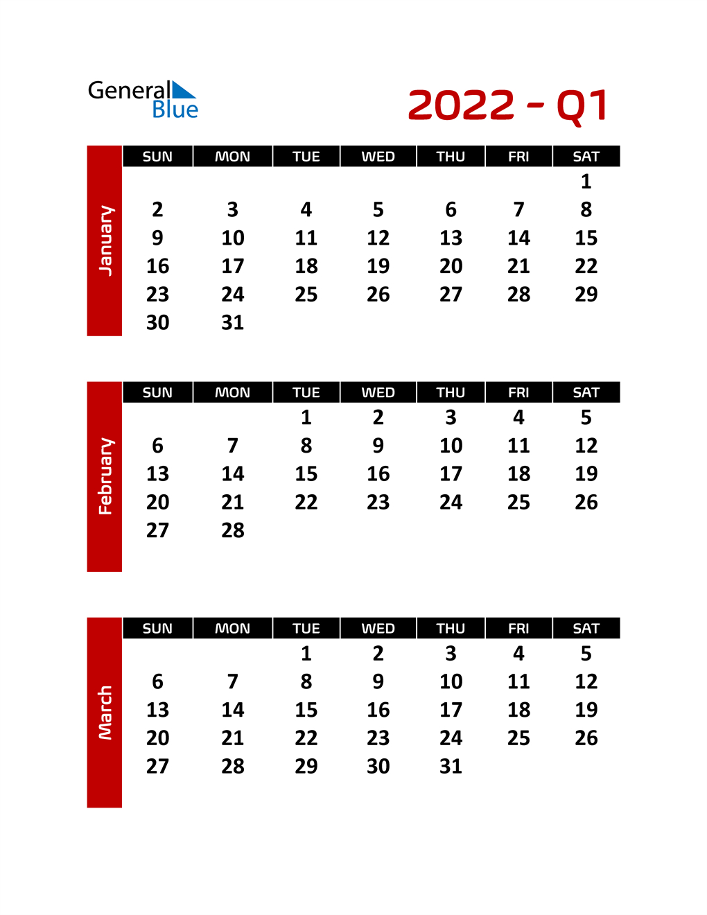 2022 Quarters Calendar - February Calendar 2022