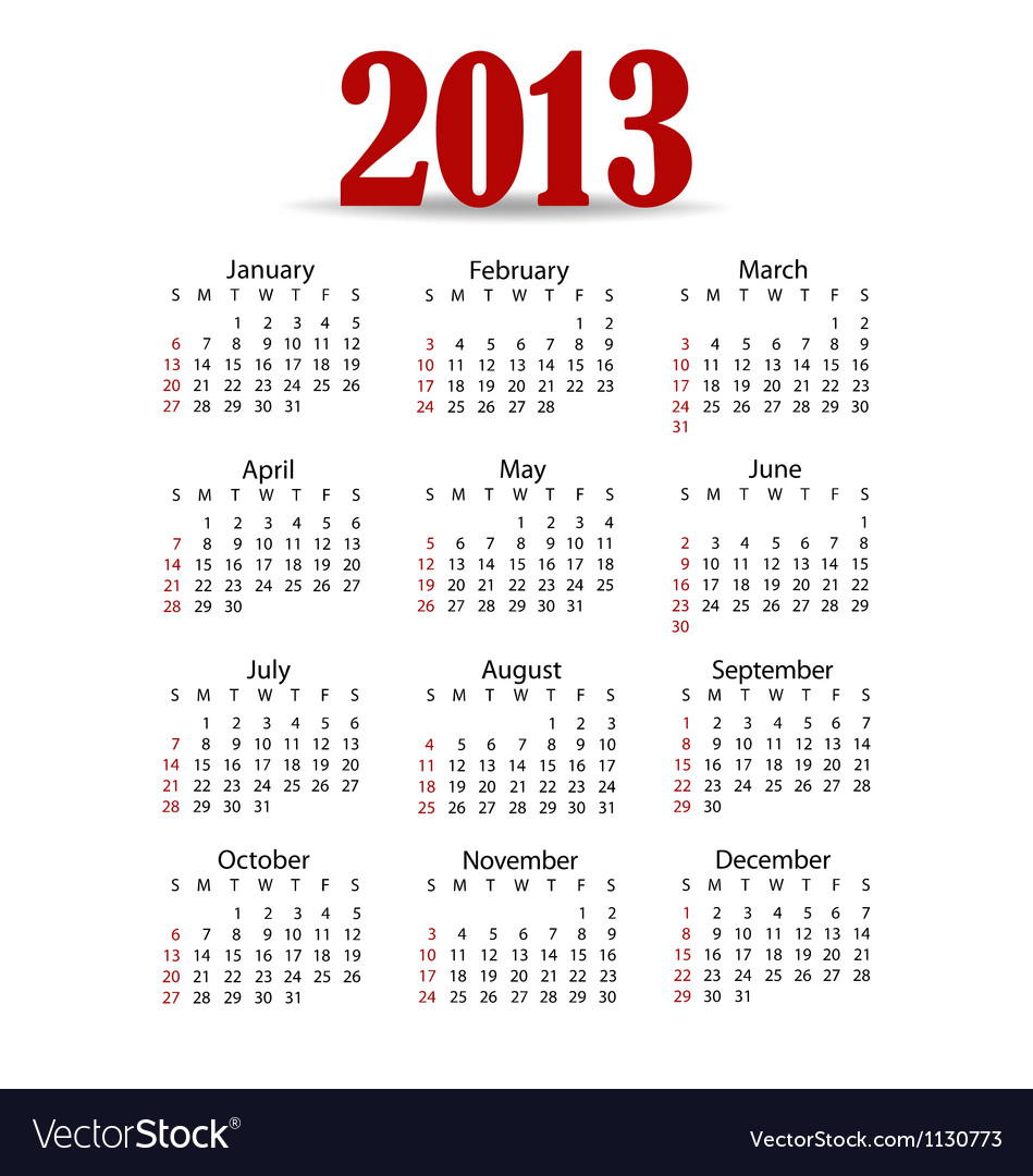 5 Year Calendar 2013 2021 | Calendar 2021
