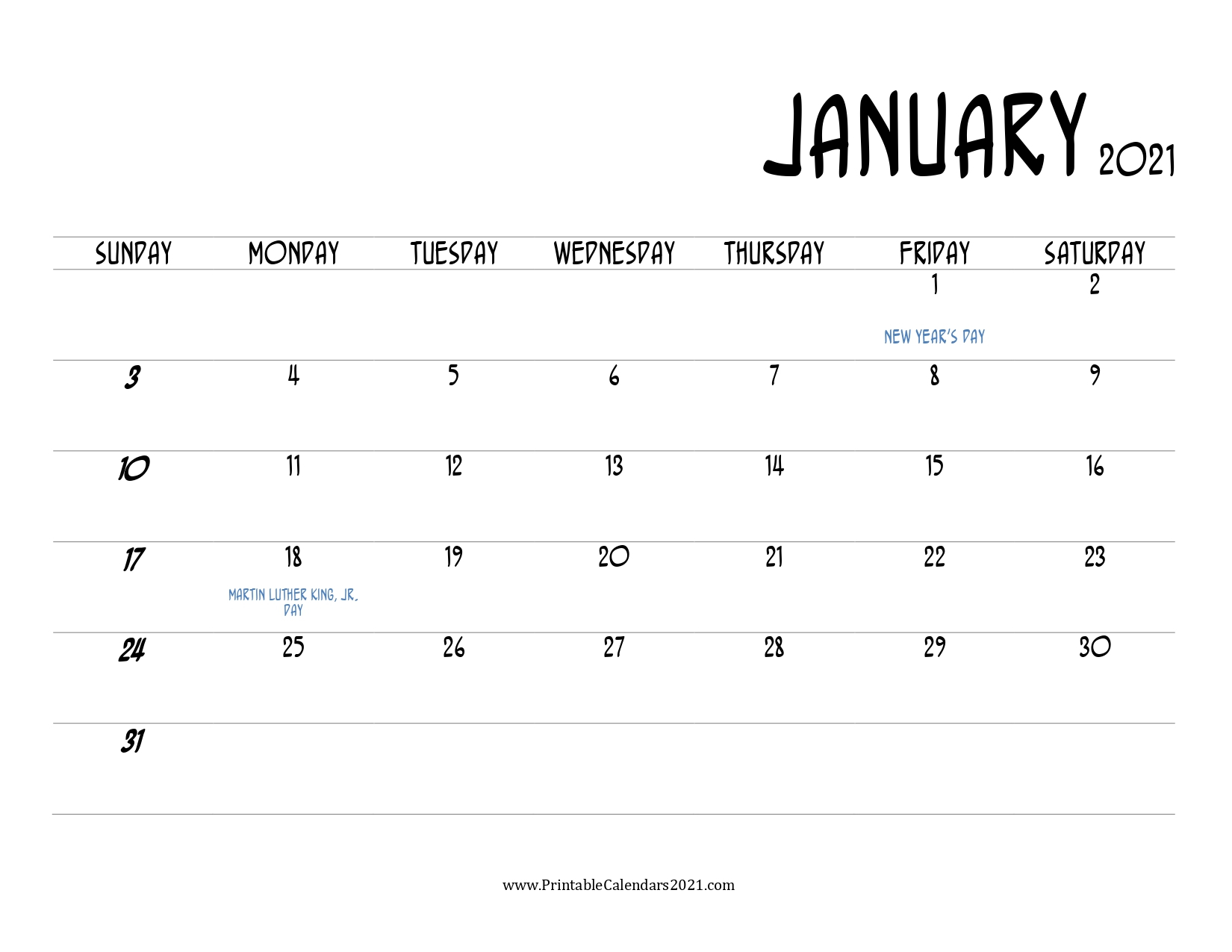 65+ January 2022 Calendar Printable, January 2022 Calendar