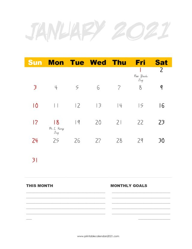 65+ January 2022 Calendar Printable, January 2022 Calendar