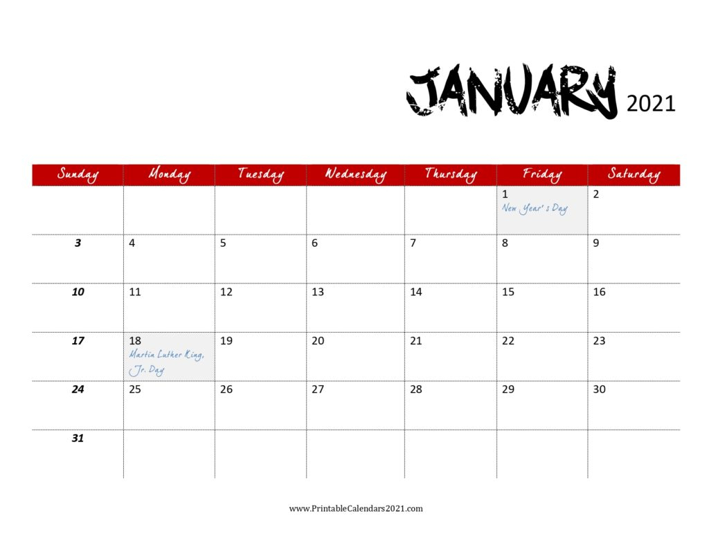 65+ January 2022 Calendar Printable, January 2022 Calendar