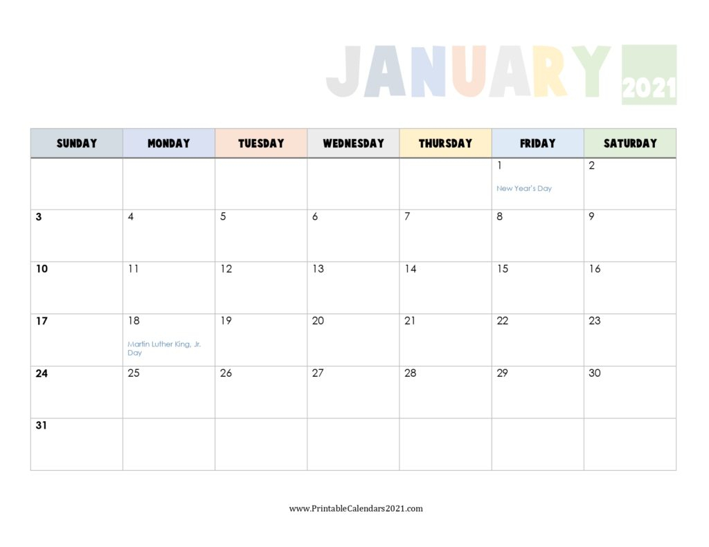 65+ January 2022 Calendar Printable, January 2022 Calendar