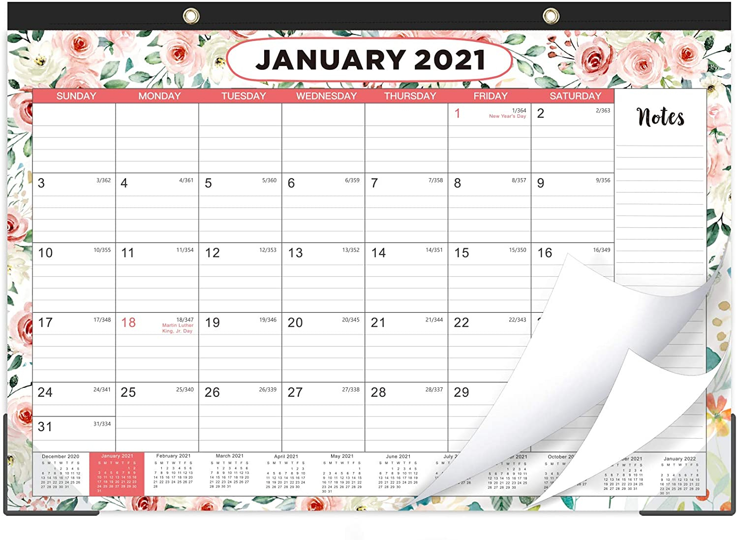 Amazon : 2021-2022 Desk Calendar - 18 Monthly Desk