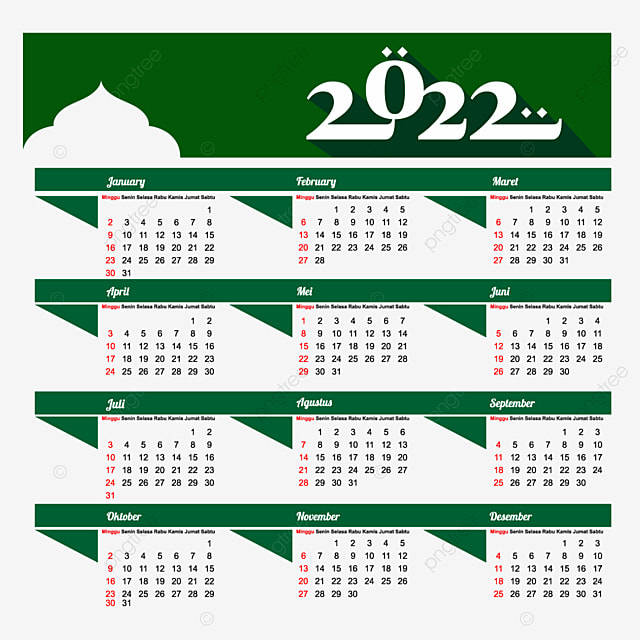 Arabic Calendar 2022 Layout