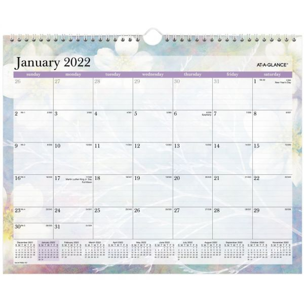 At-A-Glance Dreams Monthly Wall Calendar, 15&quot; X 12