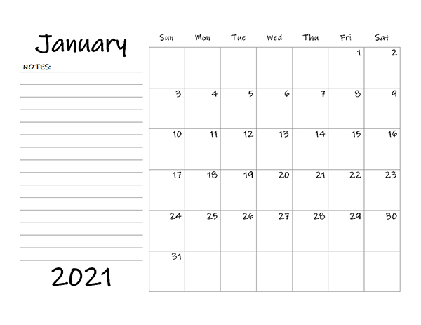 Blank Month Calendar Pdf