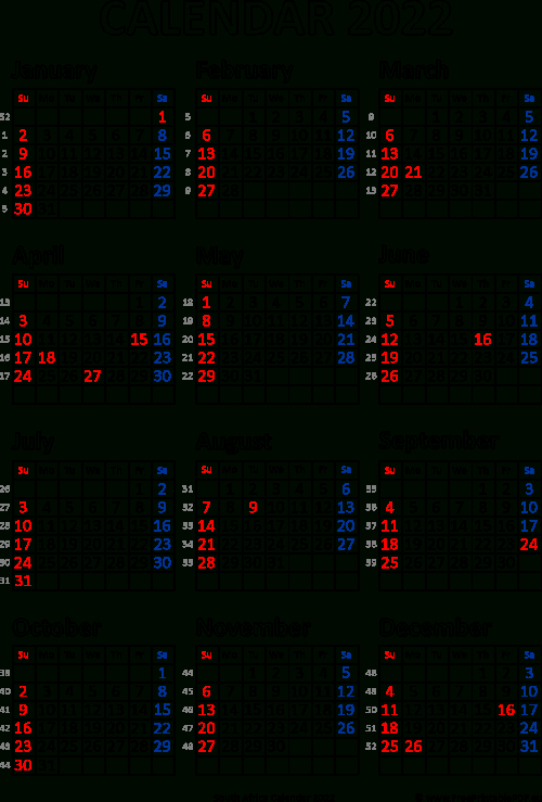 Calendar 2022 South Africa | Free Printable Pdf