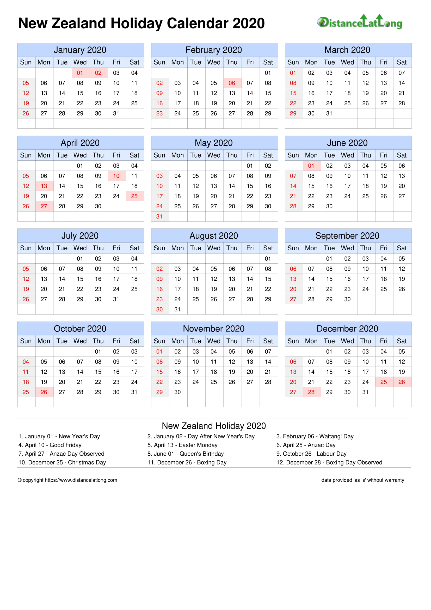 Calendar Horizontal Grid Sunday To Saturday Bank Holiday