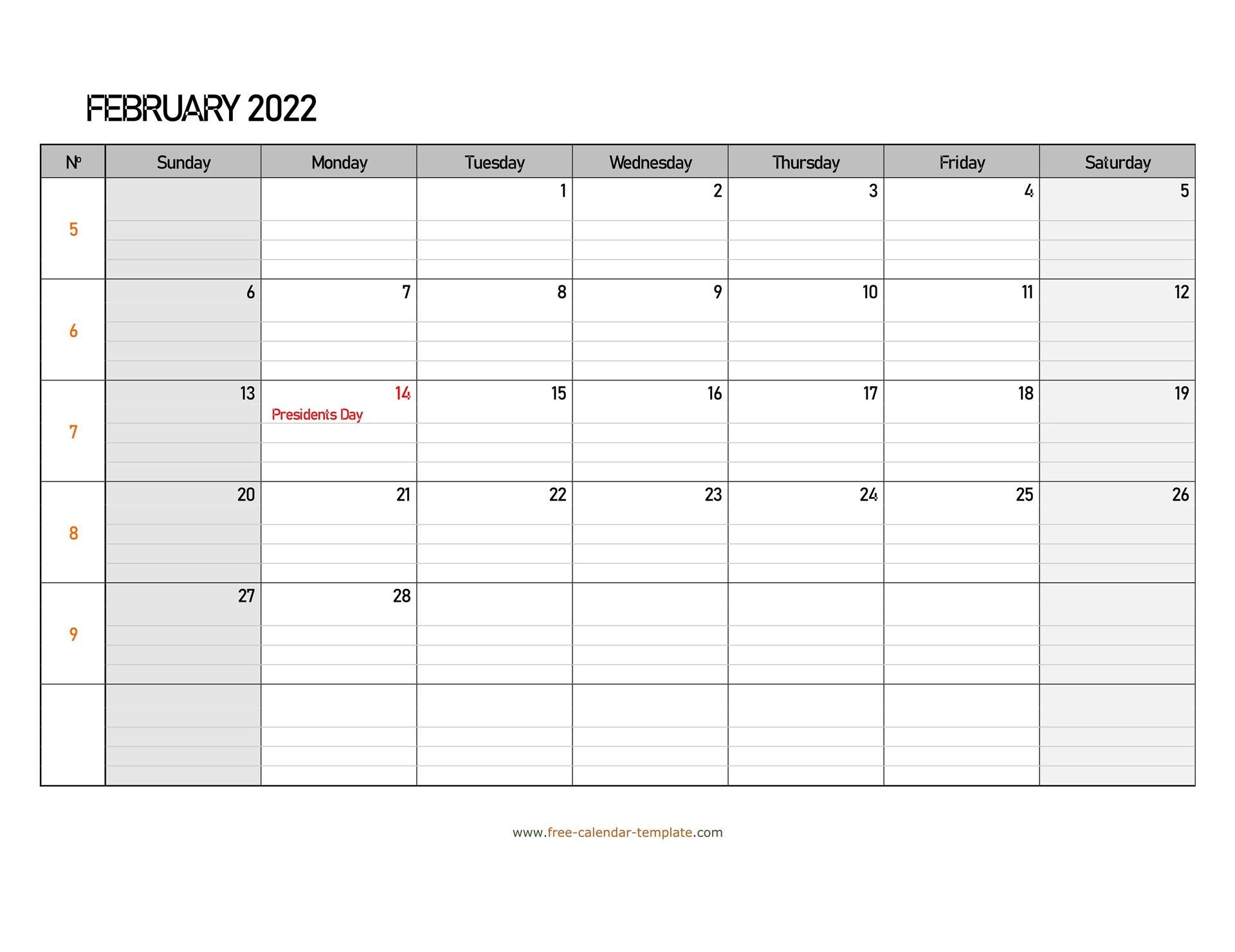 Decorative February 2022 Calendar For Message Boards - August Calendar 2022