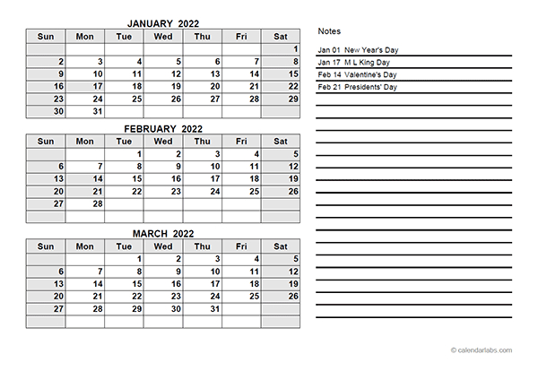 Free Printable Quarterly Calendar 2022 - August Calendar 2022